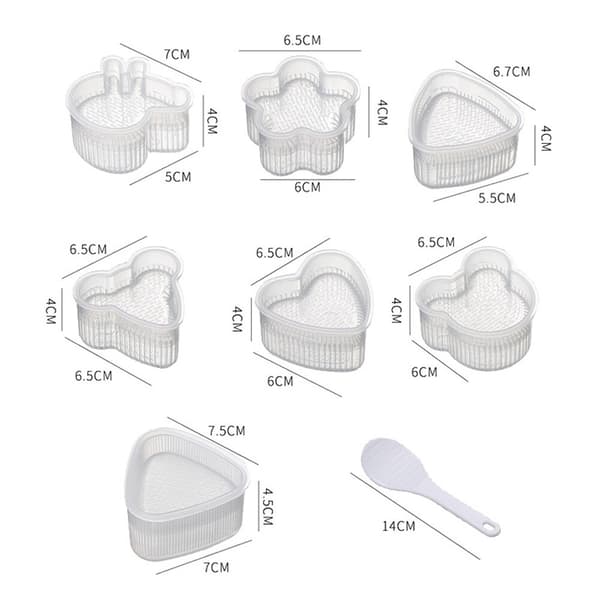Onigiri Form Sushi Rolls Risboll Bento Press Maker Form DIY Köksredskap