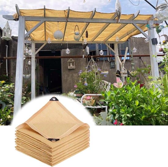 Förstärkt perforerat trädgårdsskyddsnät i högdensitetspolyeten (beige, 2x4m)