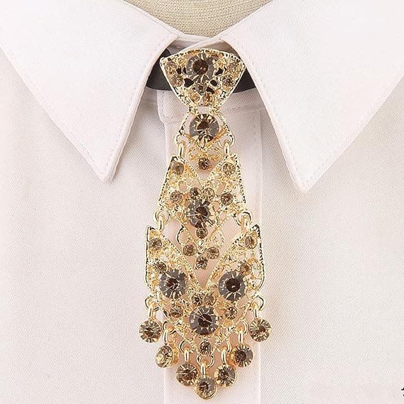 Metallslips med strass - guldbas med guldstrass