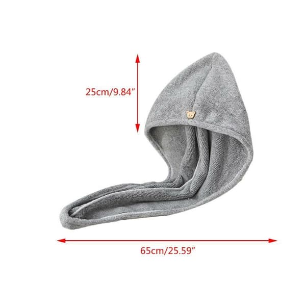 2-pack bambukolfiber hårhandduk snabbtorkande mössa absorberande badrumsdusch
