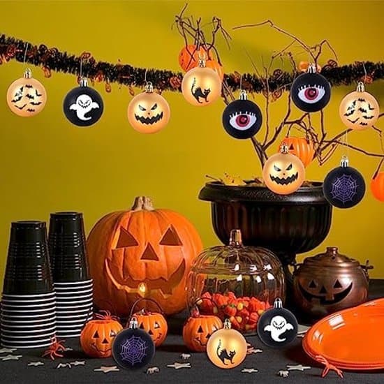 12 Halloween hängande trädbollskrokar