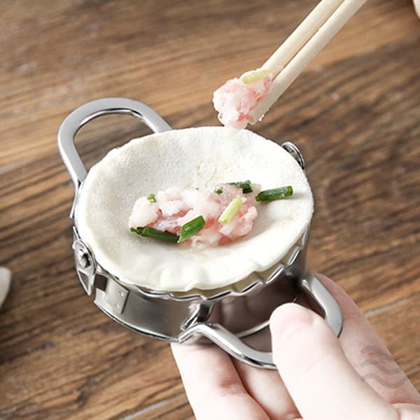 Dumpling Maker Form Dej Bagværk Værktøj Mel Ring Cutter Presse Rustfrit Stål