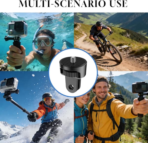 To-delt actionkamera-adaptersæt - til Insta360X5/GoPro