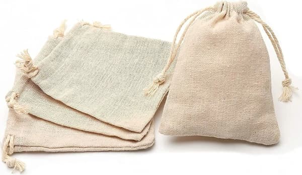 25 små dragskopåsar, presentpåsar i bomull, 15*20 cm