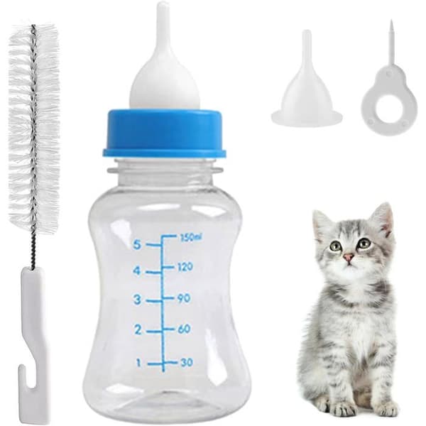 Valpflaskor, nyfödda flaskor, kattungeflaskor, lämpliga för nyfödda djur, 150 ml