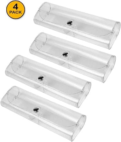 (4-pack), Transparenta färgade plastglasögonfodral