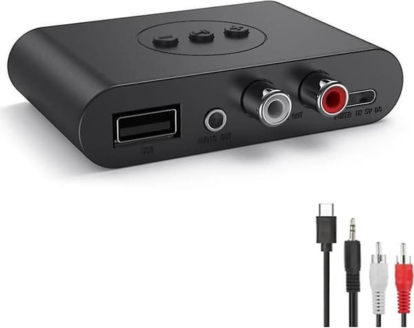 Bluetooth musikstreaming lydsystem lydadapter, velegnet til smartphones og tablets, trådløs højttaleradapter
