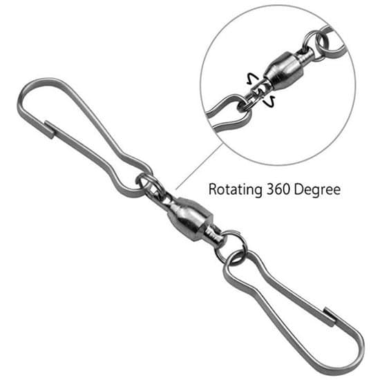 10-pack silver 7 cm 360° roterbar vindspelsfäste i rostfritt stål