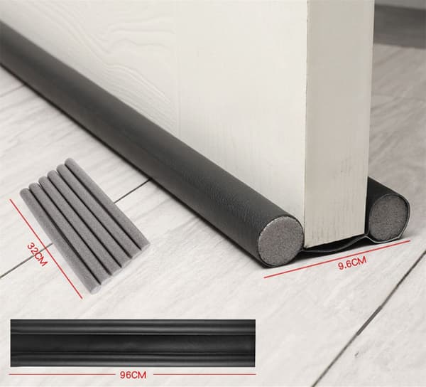 3 dörrtätningar - 96 cm dubbelsidig, dörrtätningar - brun
