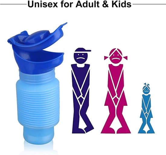 Herrurinal - Med lock - Urinflaska - Urinal - 750ml - Vikbar - 2-pack - Nödvändig!
