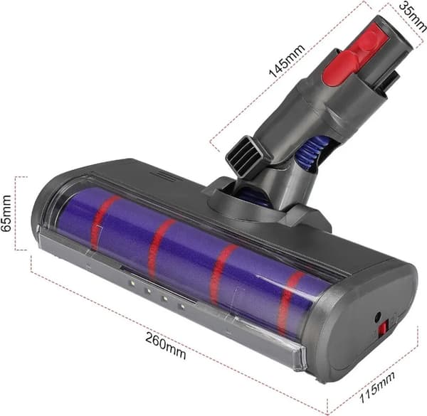 Udskiftningsgulv-/turbomundstykker og bløde ruller til Dyson V11 Absolute Extra+/Pro, Torque Drive Extra, Outsize.