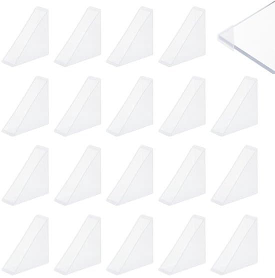 Hörnskydd, 60 stycken per förpackning, Triangulära hörnskydd, PP-plastmaterial, 35x35x13mm, för glas, speglar och återanvändbara