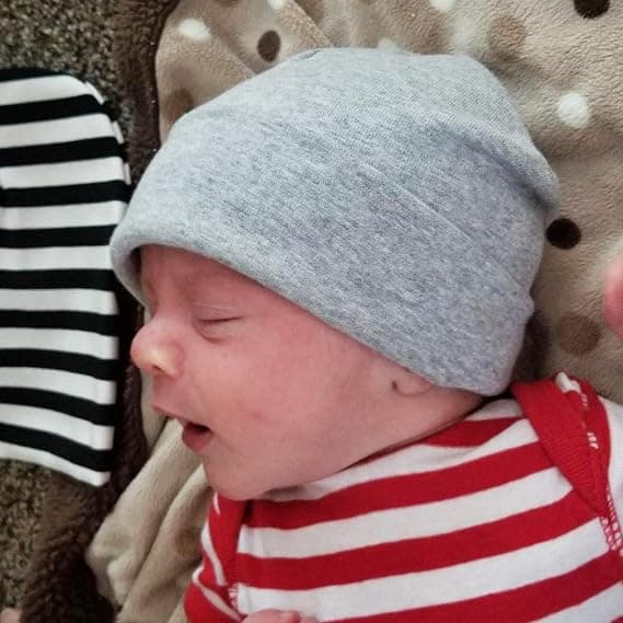 4-pak babybuffethat sort hvid kaffe lysegrå