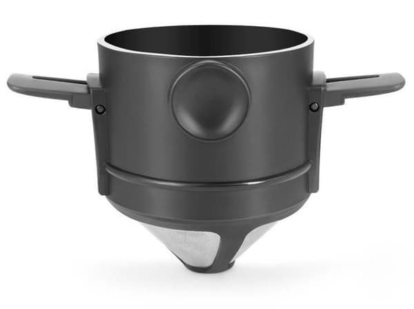 Bærbart permanent kaffefilter til kop og krus, rustfrit stål, kompakt, letvægts, foldbart, til rejser og camping, filterholder.