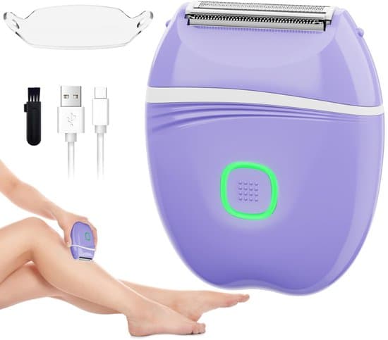 Genopladelig elektrisk hårfjernings-epilator til kvinder (lilla)