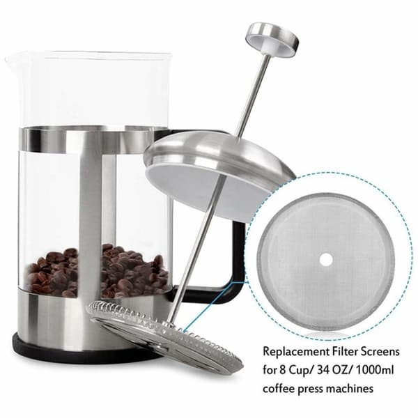 6 stk. genanvendeligt kaffefilternet til stempelkande og tebrygger