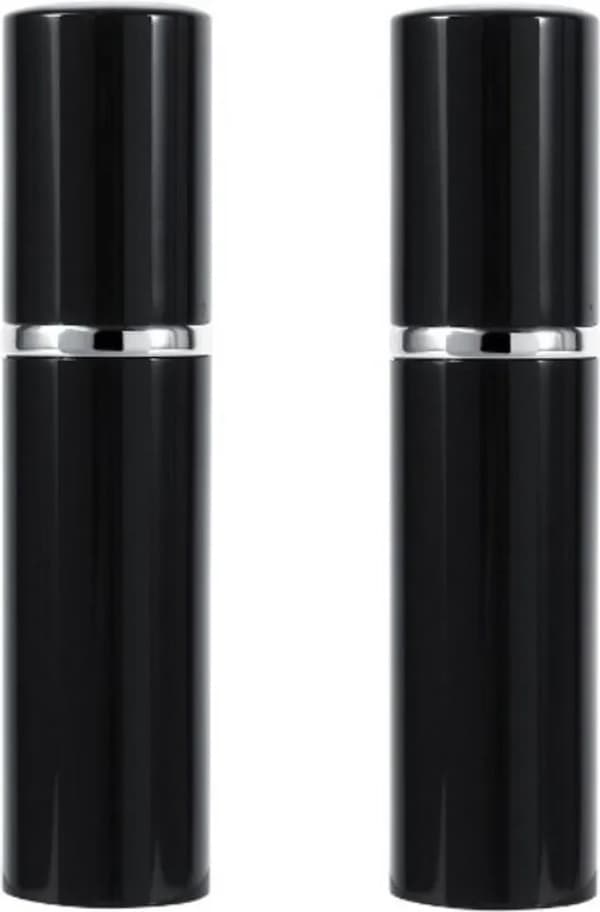 Påfyllningsbara parfymsprayflaskor, 2-pack, svarta