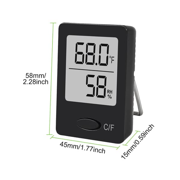 2-pack mini digital inomhustermometer och luftfuktighetsmätare