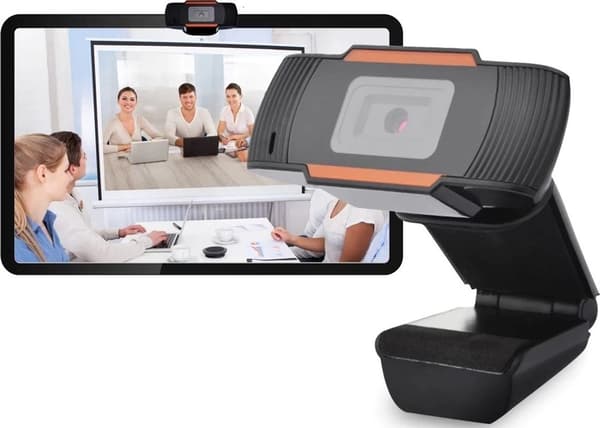Webcam m/ mikrofon, stereo lyskorrektion, plug & play USB webcam, HD online, Velegnet til computere, laptops, Windows