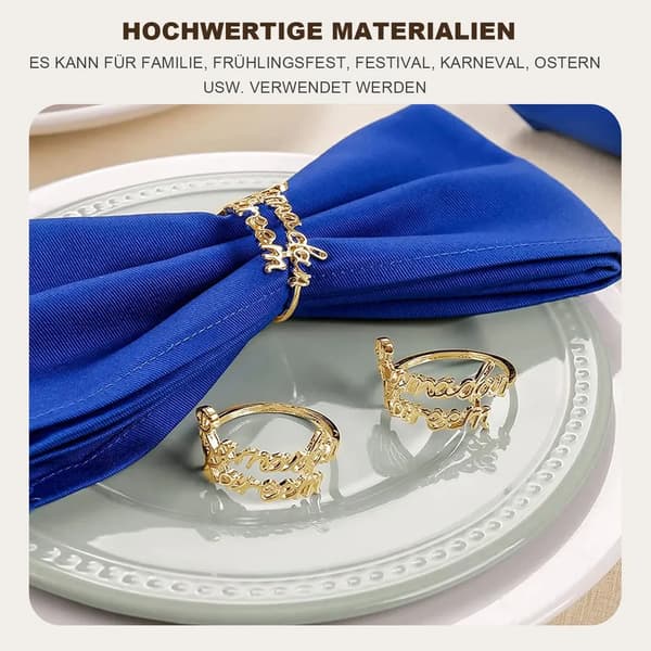 Servettringset i metall, 12-pack, Ramadhan servettringar silver