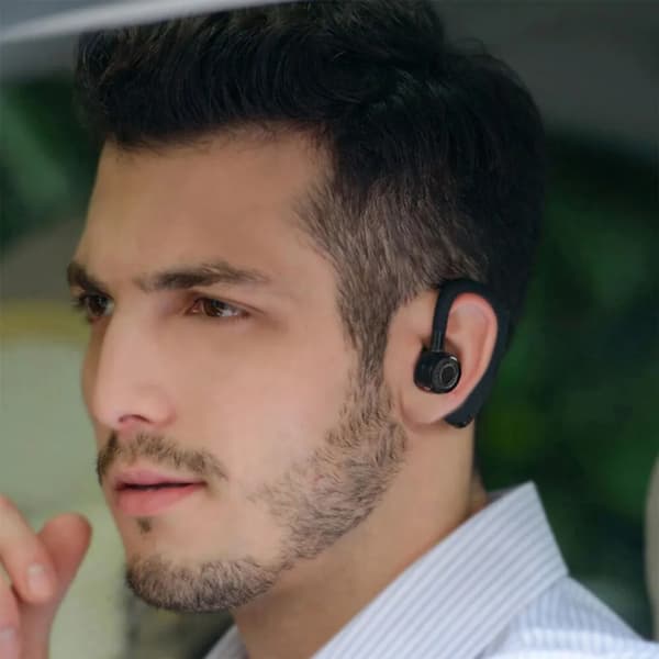 Mono Bluetooth 4.1 headset med mikrofon til håndfri opkald, Android, ultralet in-ear.