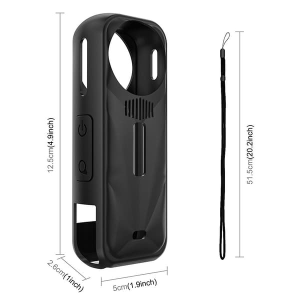 2-pack skyddande silikonfodral för Insta360 X5 (svart)