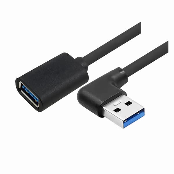 USB 3.0 förlängningskabeladapter, 90° vänsterböj, 30 cm