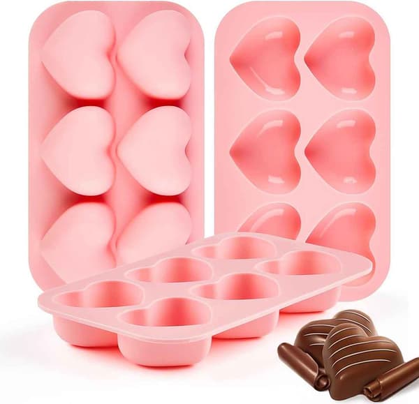 Chokoladeform sæt, Valentinsdag silikone bageform, chokoladeform - pink