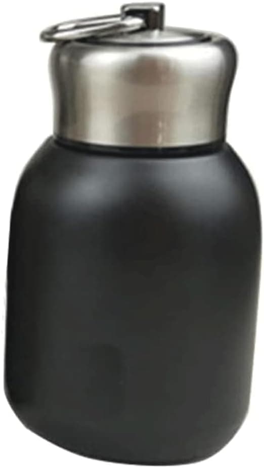 300 ml mini kaffemaskine, rustfri stålvarmer, sort til indendørs/udendørs brug.