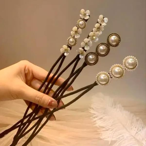 Hårklämma Knutar Donut Chignon Maker Set Frankrike Twisted Toasting Tool 4st