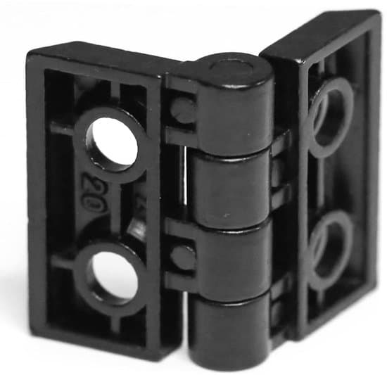 Sorte zinklegeringshængsler - velegnet til døre - 6-pak - 40 x 40 mm