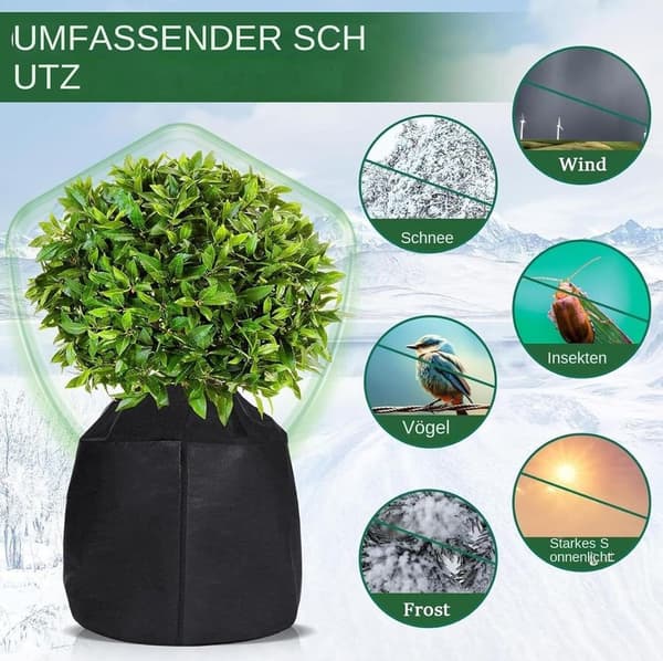 3-pack isolerade blomkruksskydd, 45*50 cm, vinterskydd för växter