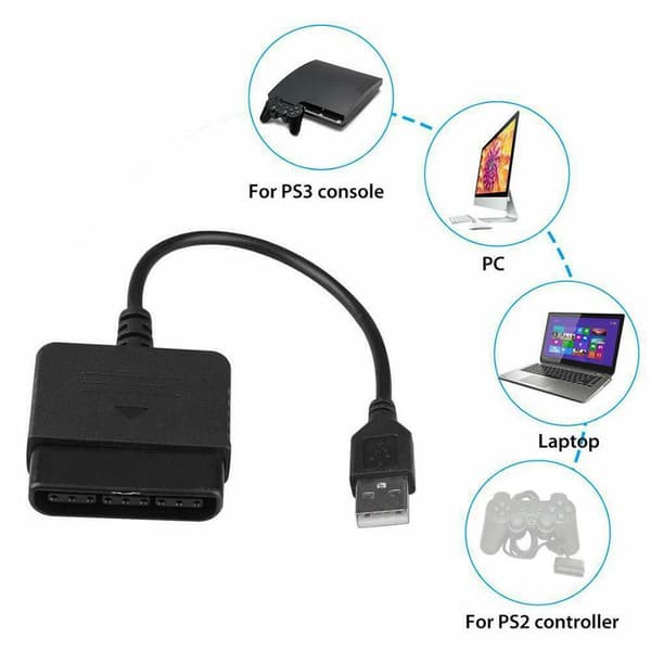 PS1 PS2 Playstation 2 Joypad Gamepad till PS3 PC-adapter USB-spel