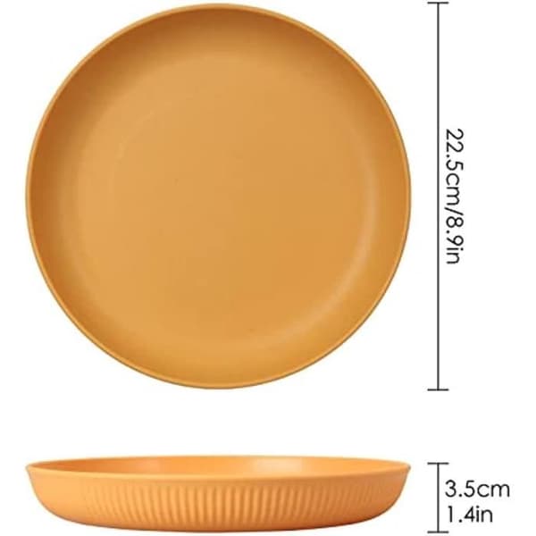 Campingtallrikset - 6 delar - Okrossbart - Plast - 22,5 cm