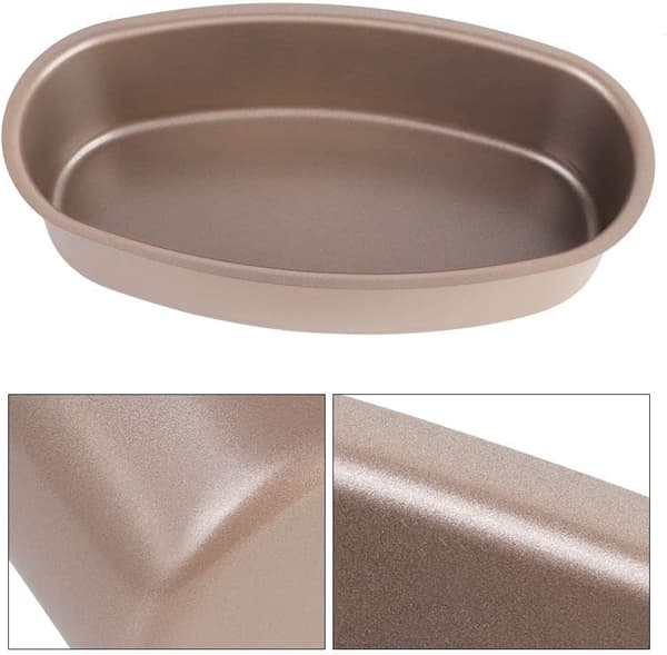9-tums brödform, bakform, guld non-stick kolstål, rektangulär, för brödmaskinskaka, cheesecake.