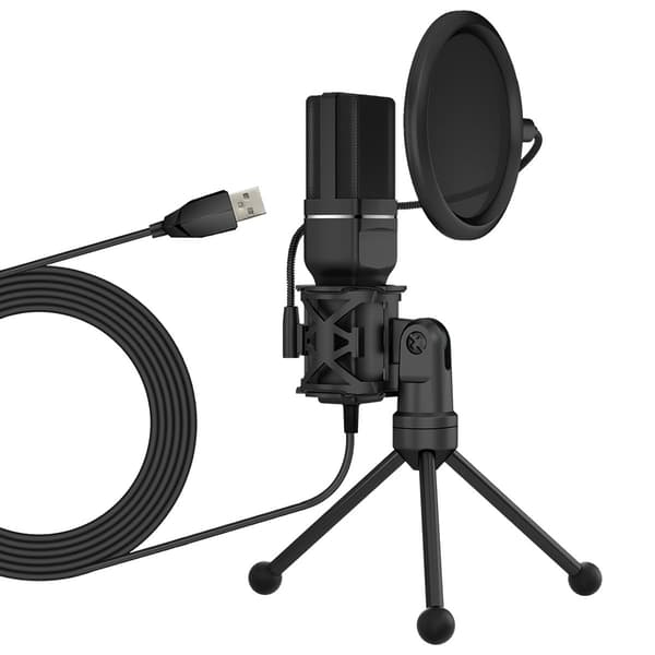 USB Mikrofon Computer Kondensator Optagelsesmikrofoner Bærbar Stationær PC