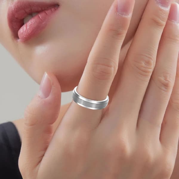 Minimalistisk magnetisk legeringsring til kvinder - Justerbart glat poleret bånd til daglig brug og dates