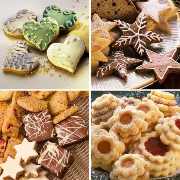 30-dele mini julekageudstikkersæt i rustfrit stål