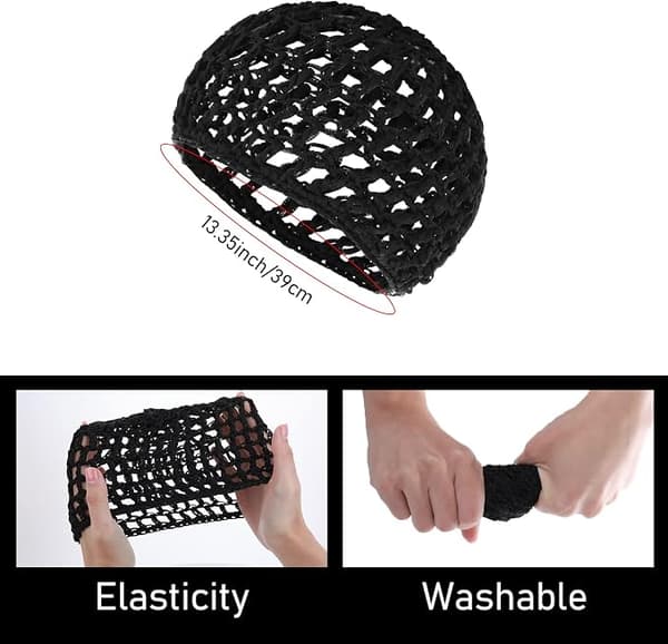 Duschmössa i mesh 3 st torkande lockigt hår spa elastisk stickad sova bak