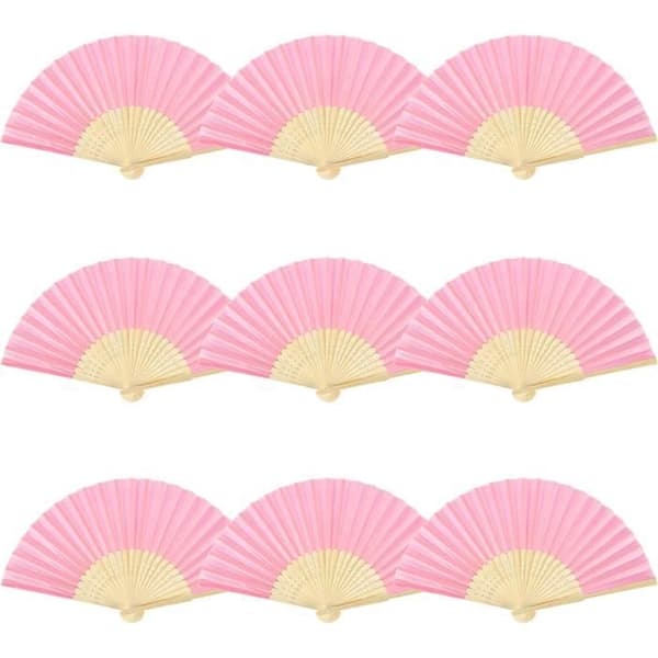 Papirvifte - Uspecificeret - Bryllup - 12-pak - Pink - Let og Sammenfoldelig