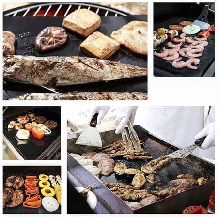 Stycken BBQ Grillmatta Återanvändbar Plåt Matlagning Non-Stick Ugnsfoder Bakplåt
