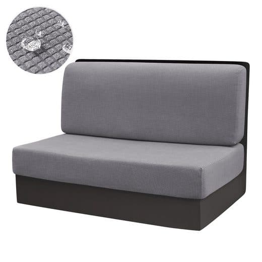 Sofföverdrag, 2-pack, husbilsdynöverdrag, husvagnsdynöverdrag, jacquardtyg - ljusgrå