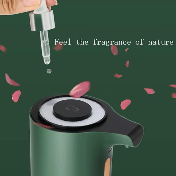 Automatisk sensor sæbedispenser til bordplade, skumsæbedispenser, shampoo, badeværelse og håndsæbedispenser (grøn)