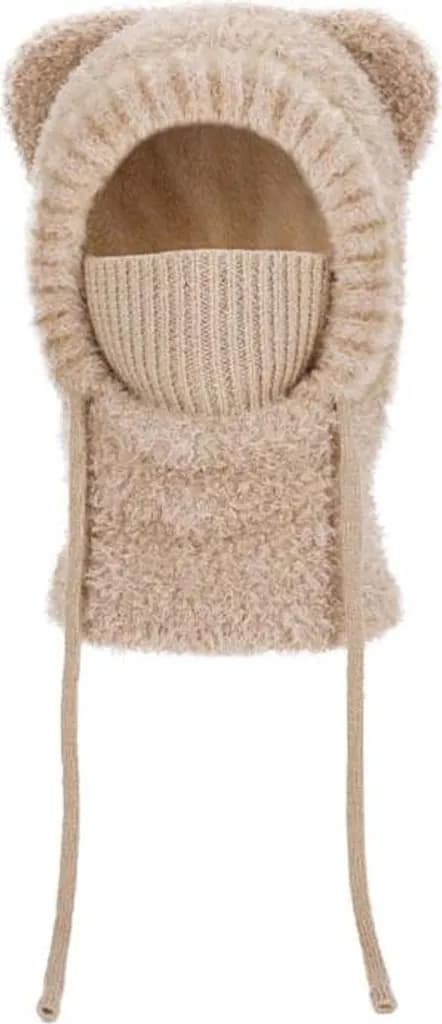 Børnebjørneformet ørehue - Fluffy plys, varmt for