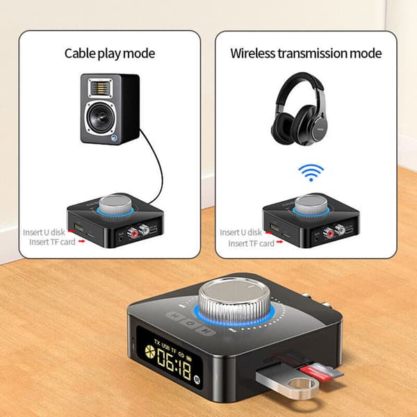 Bluetooth-sender/-modtager lydadapter AUX 3,5 mm TV bil PC-højttaler