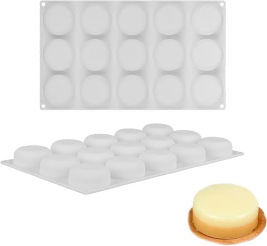 2 stk. rund 3D silikone kageform og mousse dessertform til cupcakes og chokolade