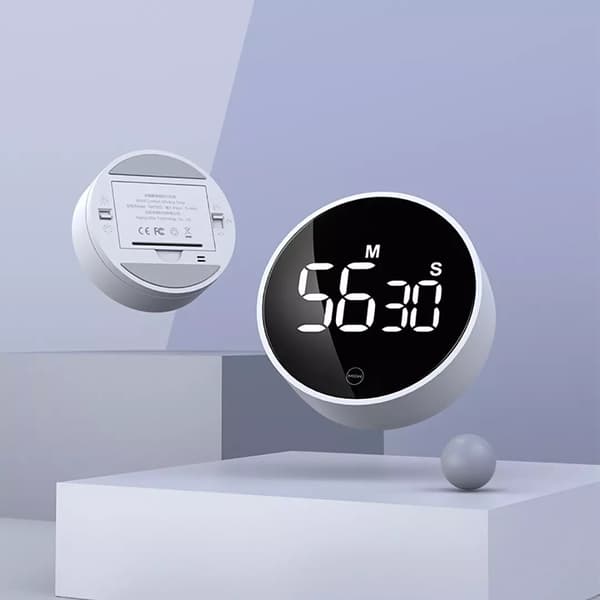 Roterande timer, justerbar ljusstyrka, magnetisk LED digital display