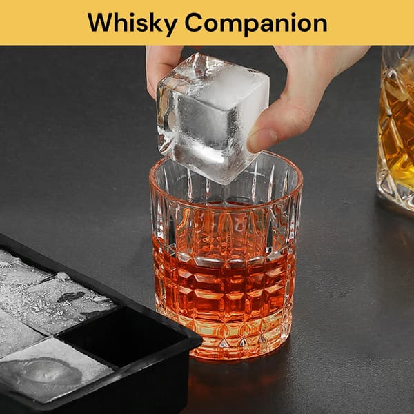 Whiskey Silikonform Isbitsform Stor Form Jättefyrkantig Svart DIY