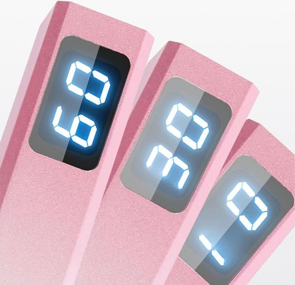 Mini UV LED neglelampe, genopladelig, med LCD-timer, negletørrer, sort