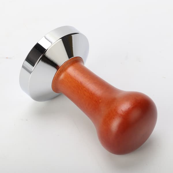 58MM Kaffetamper Træ Espresso Rustfrit Stål Flad Base